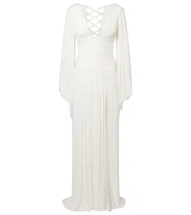 Maria Lucia Hohan Alana B plissé silk maxi dress | Thumbnail 1 Maria Lucia Hohan Alana B plissé silk maxi dress | Thumbnail 1
