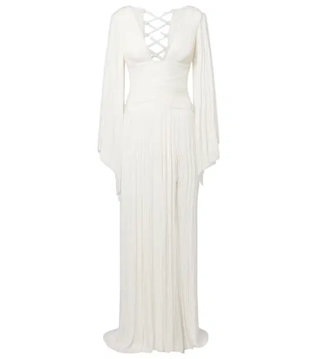 Maria Lucia Hohan Alana B plissé silk maxi dress