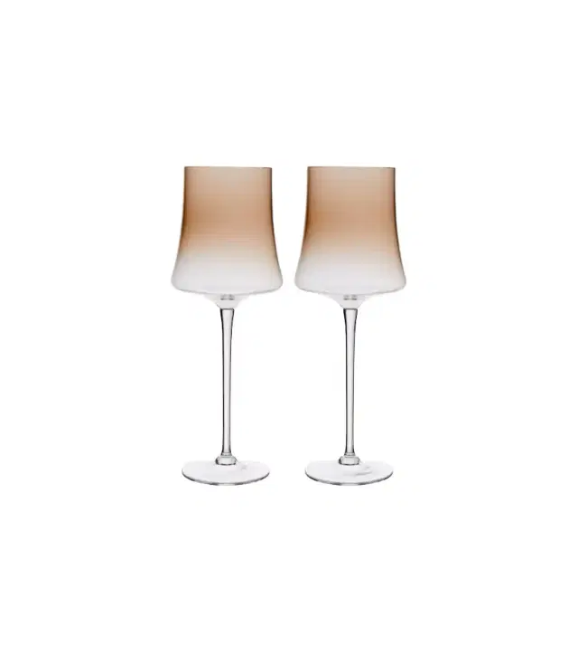 Brunello Cucinelli Set of 2 Murano glass red wine glasses