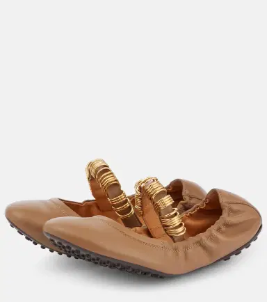 Tod's Embellished leather Mary Jane flats | Thumbnail 3 Tod's Embellished leather Mary Jane flats | Thumbnail 3
