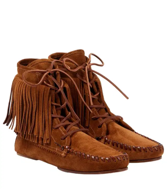 Paris Texas Indiana fringed suede ankle boots
