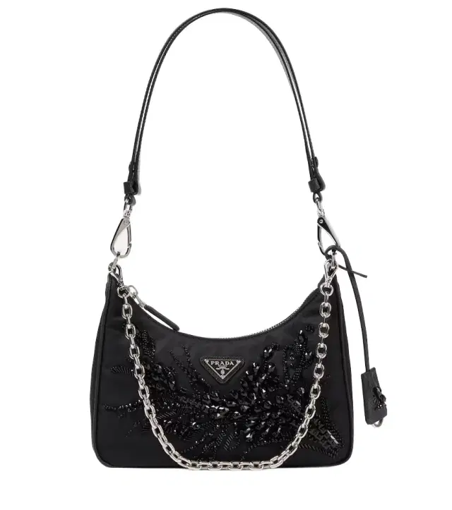 Re-Edition embellished shoulder bag