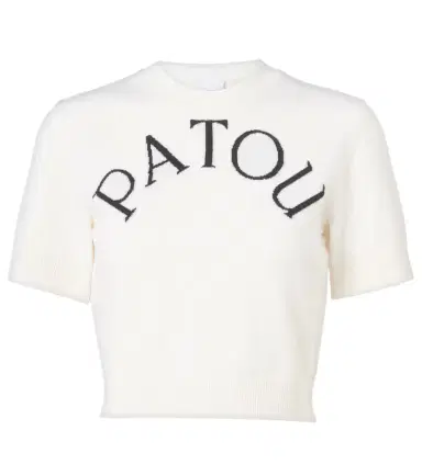 Patou Logo jacquard wool-blend crop top | Thumbnail 1