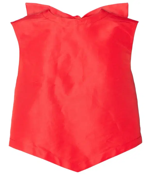 Patou Bow-detail open-back faille crop top