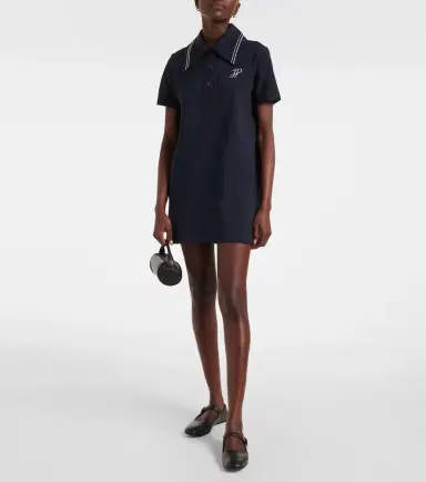 Patou Logo cotton piqué polo dress | Thumbnail 4 Patou Logo cotton piqué polo dress | Thumbnail 4
