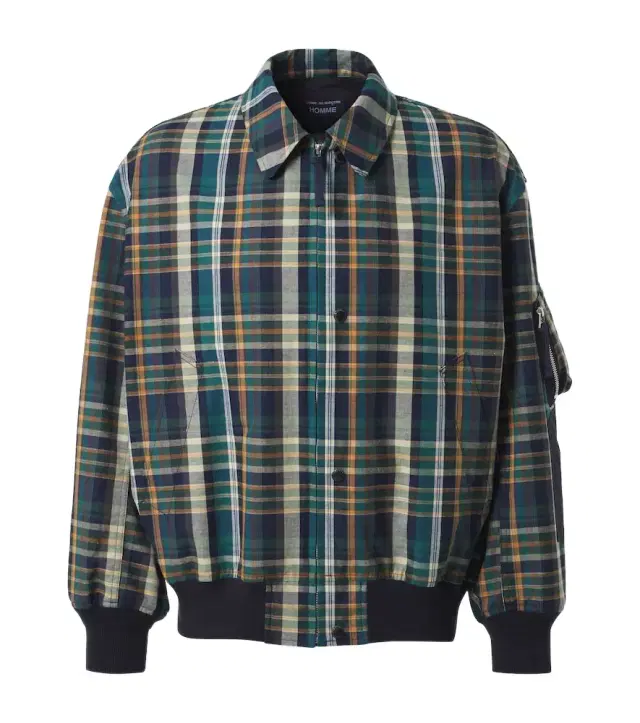 Comme des Garcons Homme Comme des Garçons Homme Checked cotton and linen blouson