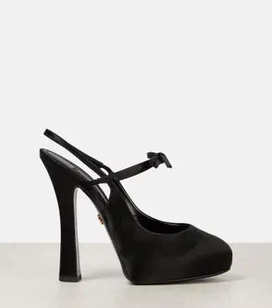 Dolce & Gabbana Vally satin slingback platform pumps | Thumbnail 4