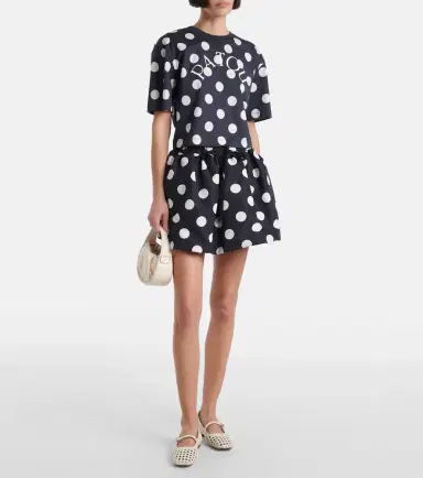 Patou Logo polka-dot cotton crop top | Thumbnail 2