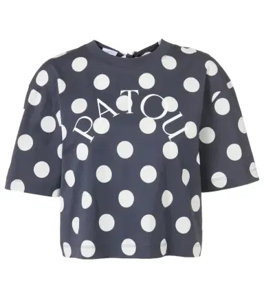 Patou Logo polka-dot cotton crop top | Thumbnail 1