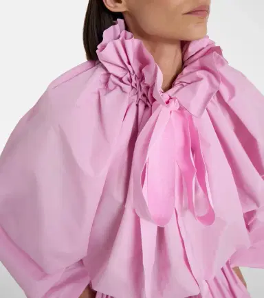 Patou Iconic bow-detail ruffled cotton blouse | Thumbnail 4