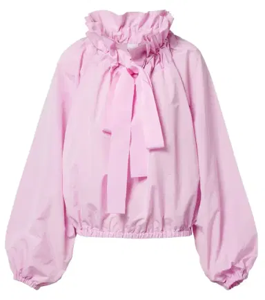Patou Iconic bow-detail ruffled cotton blouse | Thumbnail 1