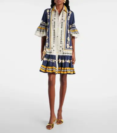 La DoubleJ Choux printed cotton poplin shirt dress | Thumbnail 3