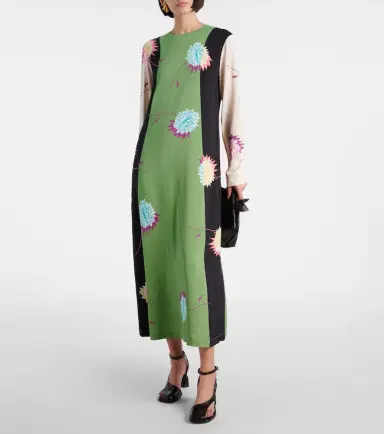 La DoubleJ Swing printed jersey midi dress | Thumbnail 5