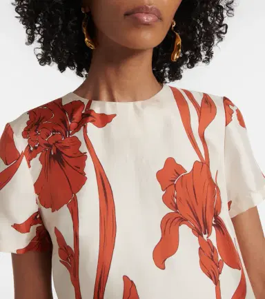 La DoubleJ Floral silk minidress | Thumbnail 3