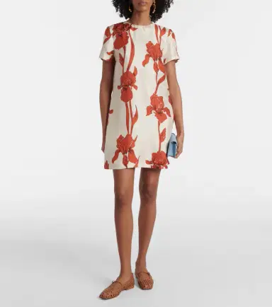 La DoubleJ Floral silk minidress | Thumbnail 4