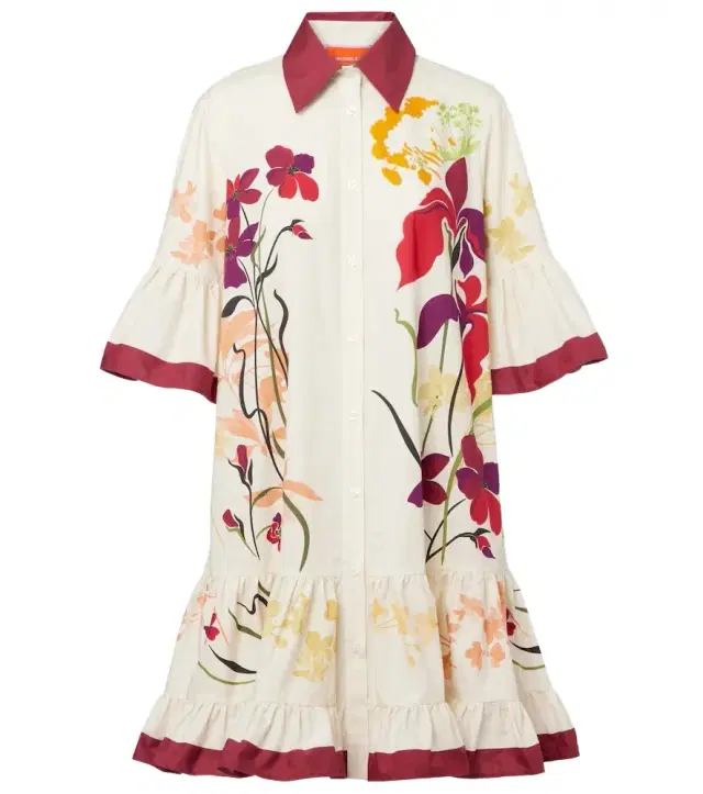 La DoubleJ Choux floral cotton poplin shirt dress