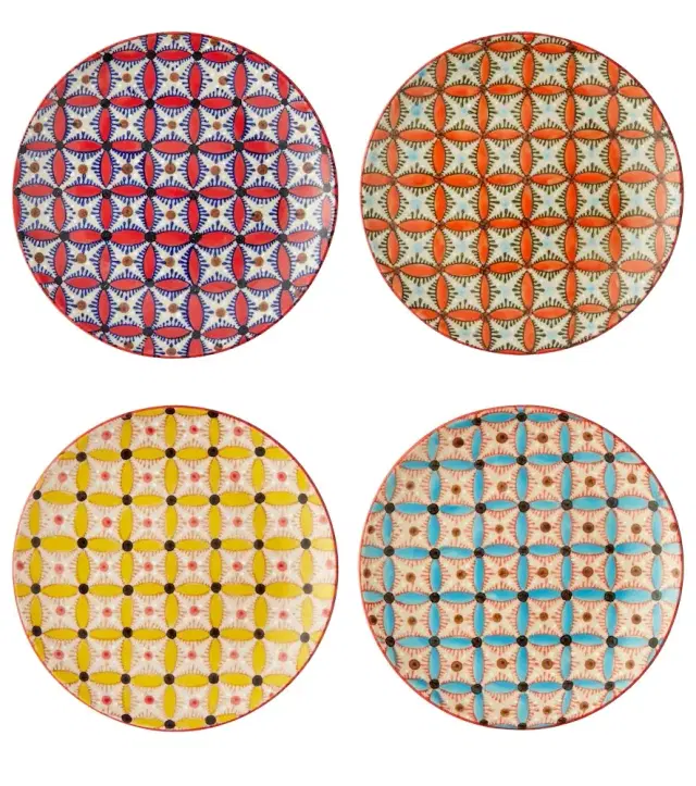 Polspotten Hippy set of 4 side plates