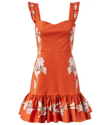 La DoubleJ Gingerbread cotton-blend minidress | Thumbnail 1