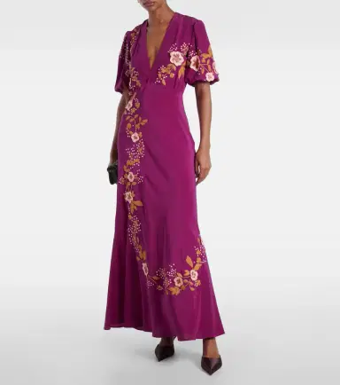 La DoubleJ Marlene embroidered silk gown | Thumbnail 5