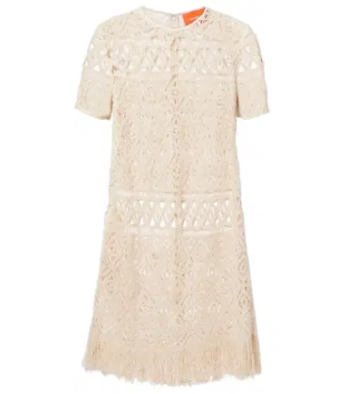 La DoubleJ Lacey macramé cotton minidress | Thumbnail 1