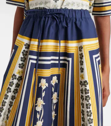 La DoubleJ Printed cotton poplin midi skirt | Thumbnail 2