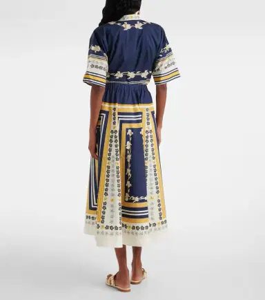 La DoubleJ Printed cotton poplin midi skirt | Thumbnail 4