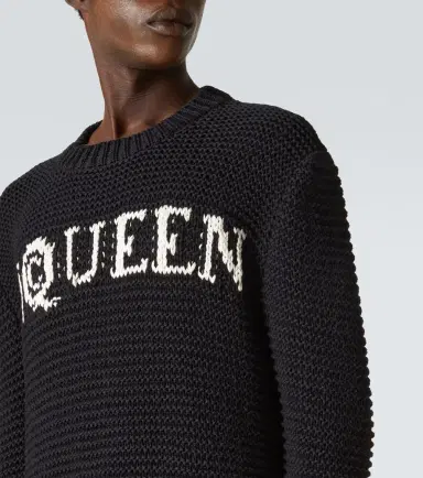 Alexander McQueen Logo cotton jacquard sweater | Thumbnail 4 Alexander McQueen Logo cotton jacquard sweater | Thumbnail 4