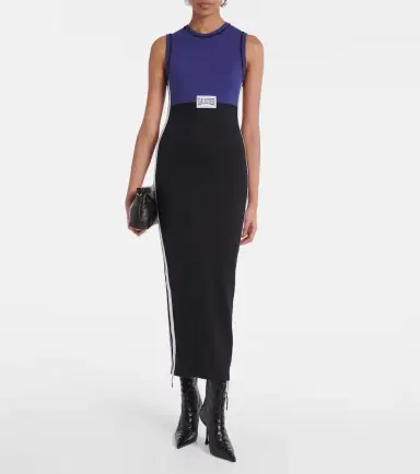 Jean Paul Gaultier Ribbed-knit cotton-blend midi dress | Thumbnail 3