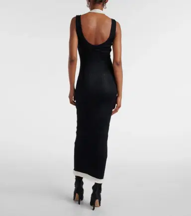 Jean Paul Gaultier Layered cotton jersey maxi dress | Thumbnail 3