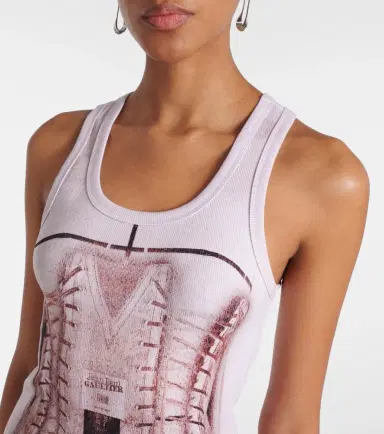 Jean Paul Gaultier Trompe l'oeil cotton-blend maxi dress | Thumbnail 3