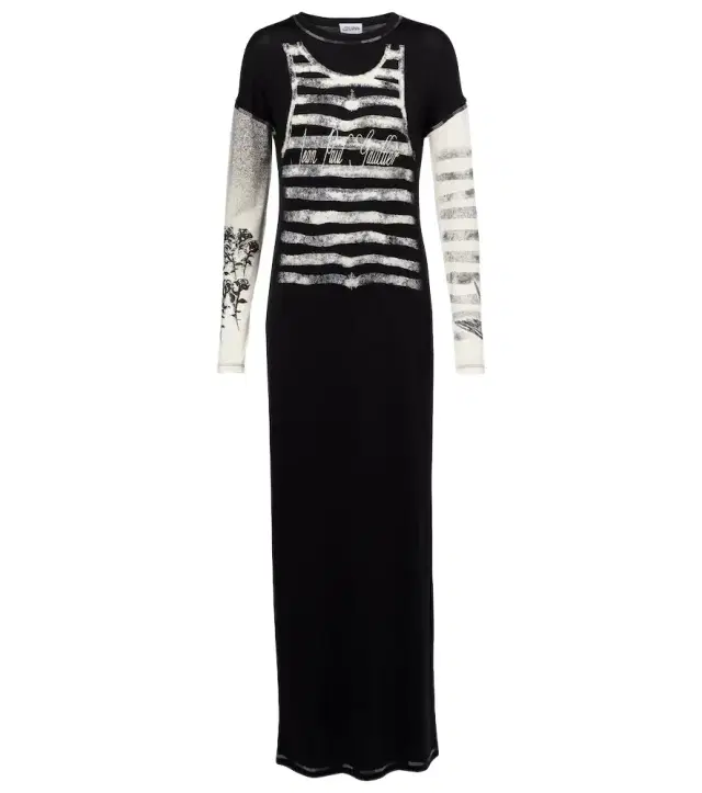 Jean Paul Gaultier Printed jersey maxi dress