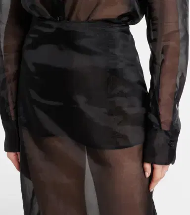 The Frankie Shop Peri silk-blend midi skirt | Thumbnail 5