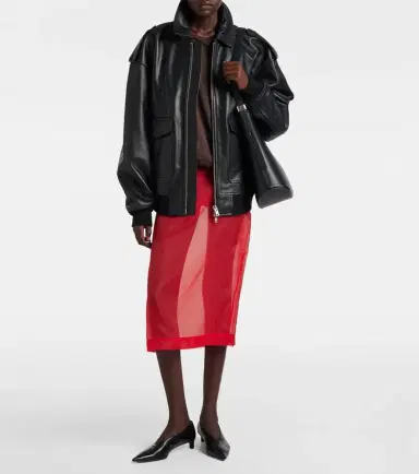 The Frankie Shop Peri sheer silk-blend midi skirt | Thumbnail 4
