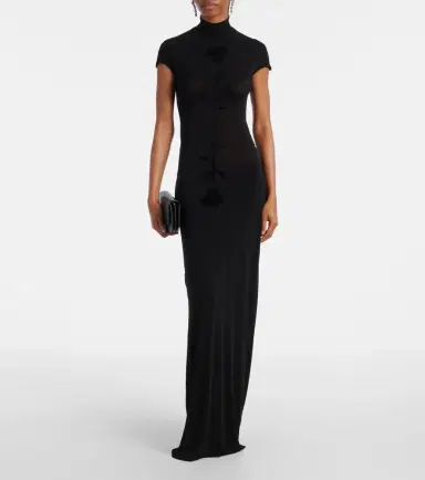 Jean Paul Gaultier Velvet jersey maxi dress | Thumbnail 2