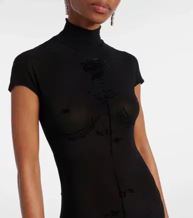 Jean Paul Gaultier Velvet jersey maxi dress | Thumbnail 5