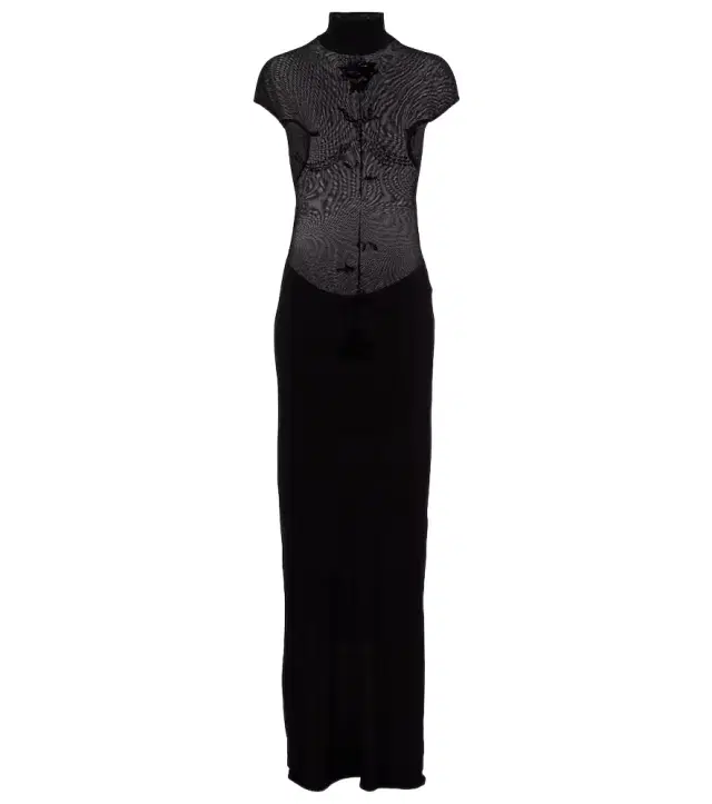 Jean Paul Gaultier Velvet jersey maxi dress