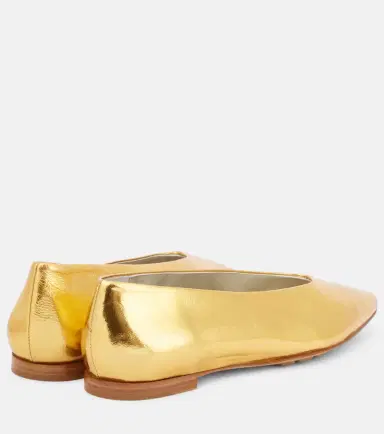 Bottega Veneta Sofia metallic leather ballet flats | Thumbnail 2