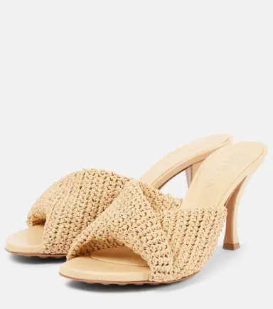 Bottega Veneta Blink 80 crochet raffia mules | Thumbnail 4