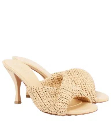 Bottega Veneta Blink 80 crochet raffia mules | Thumbnail 1