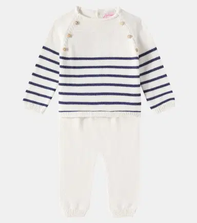 La Coqueta Baby Monda cotton sweater and pants set | Thumbnail 4