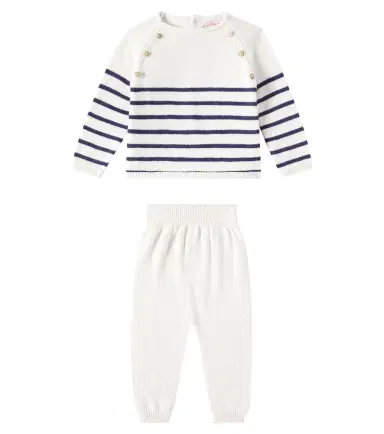 La Coqueta Baby Monda cotton sweater and pants set | Thumbnail 1