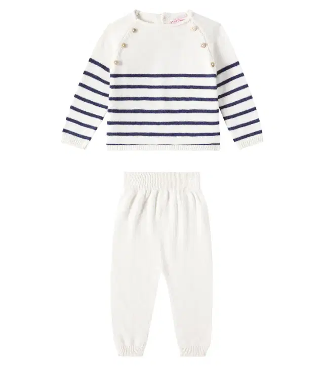 La Coqueta Baby Monda cotton sweater and pants set
