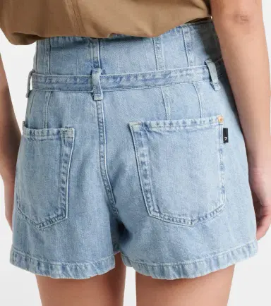 7 For All Mankind Kansas belted high-rise denim shorts | Thumbnail 4