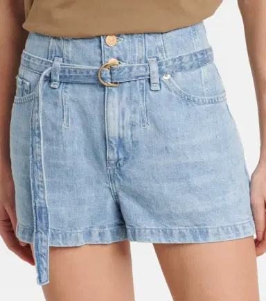 7 For All Mankind Kansas belted high-rise denim shorts | Thumbnail 5