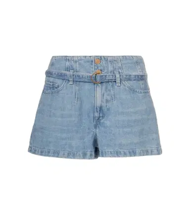 7 For All Mankind Kansas belted high-rise denim shorts | Thumbnail 1