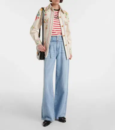 7 For All Mankind Phoenix belted high-rise wide-leg jeans | Thumbnail 3