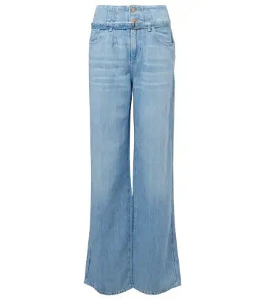 7 For All Mankind Phoenix belted high-rise wide-leg jeans | Thumbnail 1