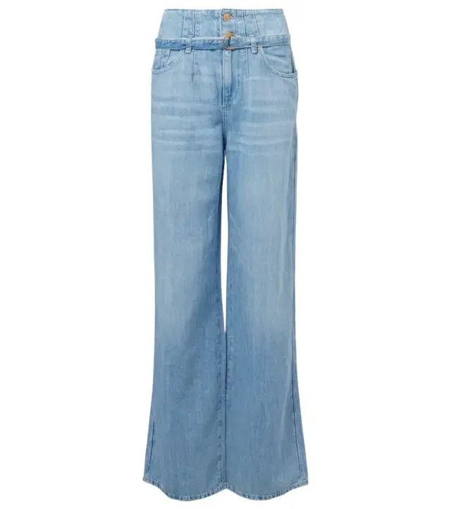 7 For All Mankind Phoenix belted high-rise wide-leg jeans