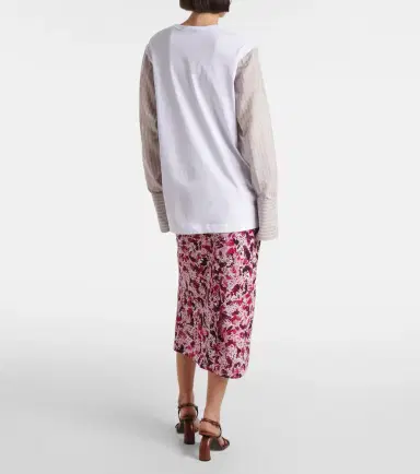 Dries Van Noten Deconstructed cotton-blend T-shirt | Thumbnail 4