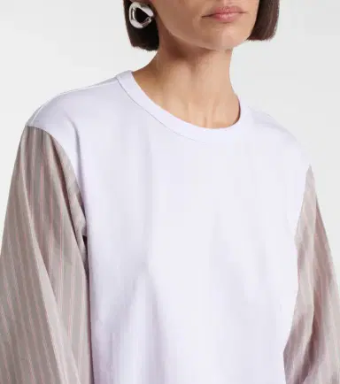 Dries Van Noten Deconstructed cotton-blend T-shirt | Thumbnail 5